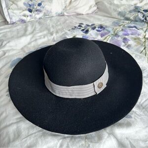 Goorin Bros Black and Gray Wide-Brim Hat
